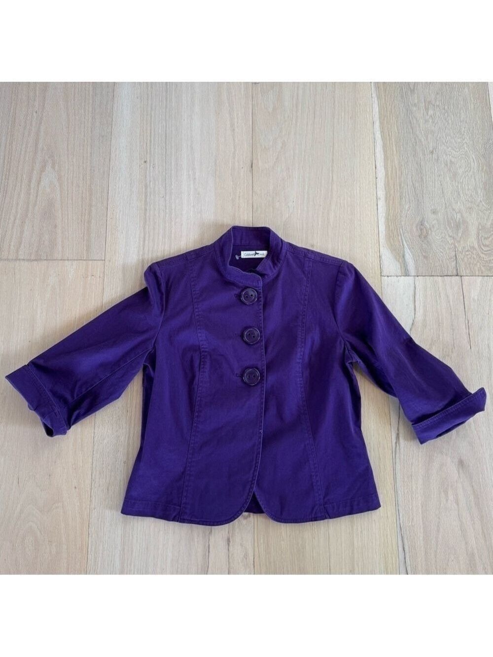 Coldwater Creek Dark Purple Blazer Jacket Size P4